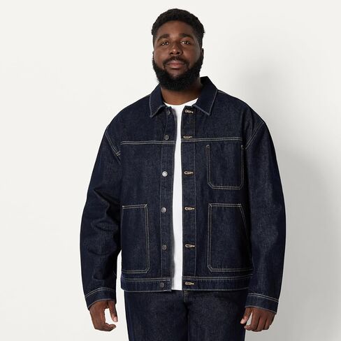 Amazon Essentials Men's Men's Rigid Denim Stacket-Fit Forfity Stack in Kuwait