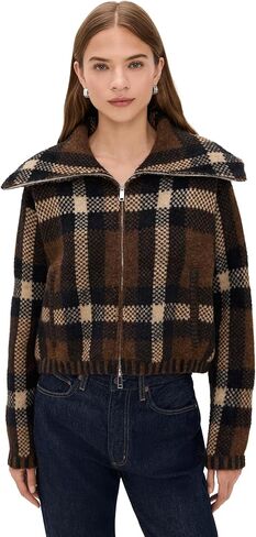 [BLANKNYC] Womens Prep Academy Plaid Sweater Jacket in Saudi Arabia