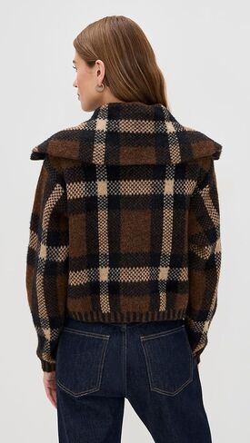 [BLANKNYC] Womens Prep Academy Plaid Sweater Jacket in Saudi Arabia