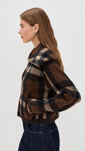 [BLANKNYC] Womens Prep Academy Plaid Sweater Jacket in Saudi Arabia