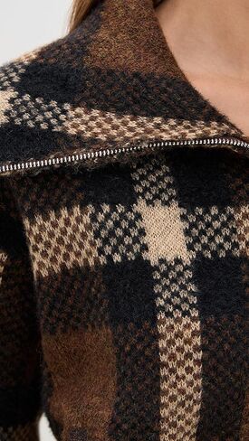 [BLANKNYC] Womens Prep Academy Plaid Sweater Jacket in Saudi Arabia