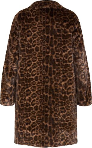 City Chic Women's Plus Size Coat - Remi Leopard Faux Fur in Kuwait