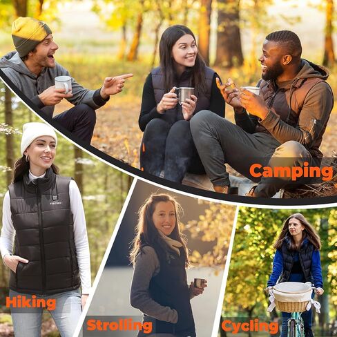 Heated Vest Women, Heated Jackets for Women, 3 Heating Levels (Battery Pack Included) Black in Saudi Arabia
