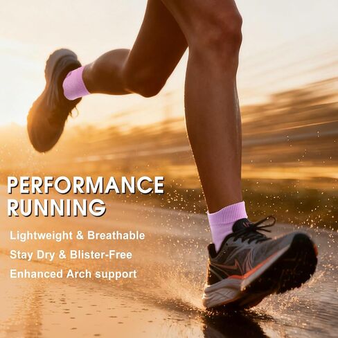 Gonii Ankle Socks Womens Running Compression Hiking Quarter Athletic Socks 3 Pairs in Kuwait