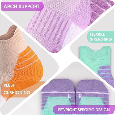 Gonii Ankle Socks Womens Running Compression Hiking Quarter Athletic Socks 3 Pairs in Kuwait