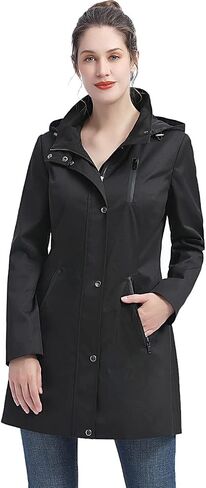 BGSD Women easton المقاومة للماء مقنعين سترة المطر anorak anorak - منتظم وحجم زائد in Saudi Arabia