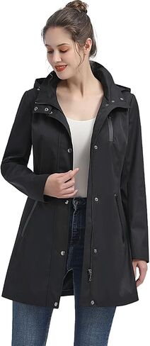 BGSD Women easton المقاومة للماء مقنعين سترة المطر anorak anorak - منتظم وحجم زائد in Saudi Arabia