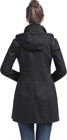 BGSD Women easton المقاومة للماء مقنعين سترة المطر anorak anorak - منتظم وحجم زائد in Saudi Arabia