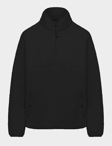Aimiray Fleece Pullover Women Long Long Shep Zip Sherpa سترة دافئة Teddy Teddy Sweatshirts مع جيوب جانبية in Kuwait