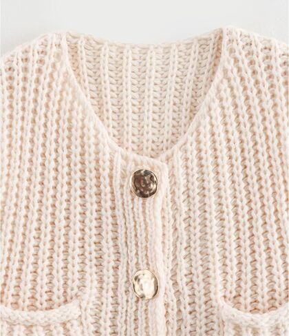 Hixiaohe Womens crochet chunky knit top splicess button button tops Strendy Cardigan Sweater stest for women with goples in Saudi Arabia