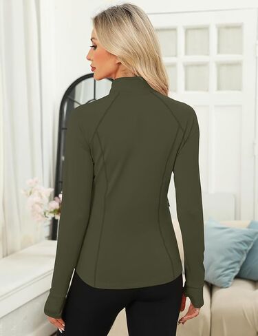 Lomon Womon Long Sleeve Tops Quarter Zip Procleout Derts Turtle Neck Compression Sirt مع فتحة الإبهام in Saudi Arabia