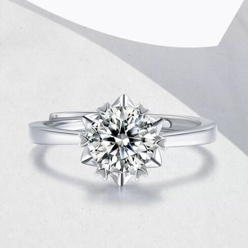 1 Carat Diamond Rings for Women 14K White Gold,IGI Certified Round Cut (E-F Color VS2-SI1) Classic Ring for Women, Luxury Women’s Anniversary Band, Statement Bridal or Celebration Jewelry for Women in Saudi Arabia
