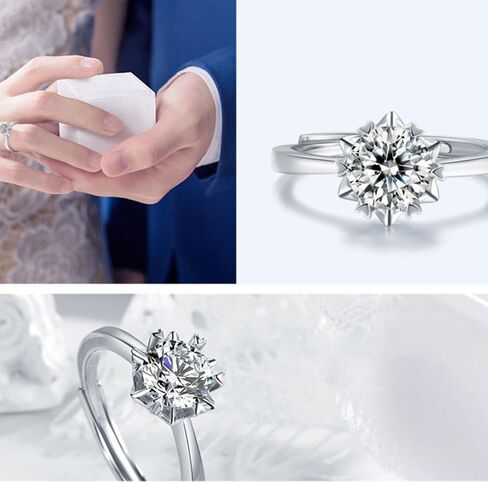 1 Carat Diamond Rings for Women 14K White Gold,IGI Certified Round Cut (E-F Color VS2-SI1) Classic Ring for Women, Luxury Women’s Anniversary Band, Statement Bridal or Celebration Jewelry for Women in Saudi Arabia