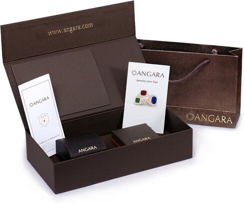 Angara Natural Opal Ring for Women | Oval Opal Ring with Diamond Accents in 14K Solid Gold/Platinum in Saudi Arabia