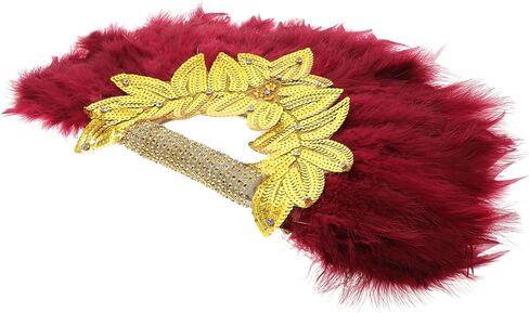 Lifkome Golden Lace Fan مروحة محمولة لليوم زخرفة زخرفية للعروس لمهرجانات حفلات الزفاف in Saudi Arabia