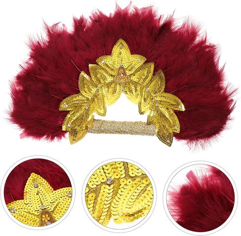 Lifkome Golden Lace Fan مروحة محمولة لليوم زخرفة زخرفية للعروس لمهرجانات حفلات الزفاف in Saudi Arabia