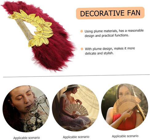 Lifkome Golden Lace Fan مروحة محمولة لليوم زخرفة زخرفية للعروس لمهرجانات حفلات الزفاف in Saudi Arabia