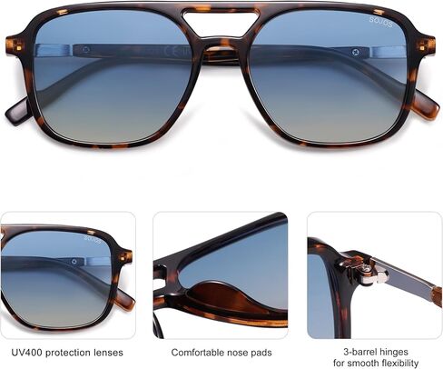 SOJOS Retro Aviator Sunglasses for Women Men,Trendy Rectangle Womens Mens Shades Sun Glasses SJ2202 in Saudi Arabia