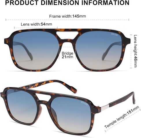 SOJOS Retro Aviator Sunglasses for Women Men,Trendy Rectangle Womens Mens Shades Sun Glasses SJ2202 in Saudi Arabia