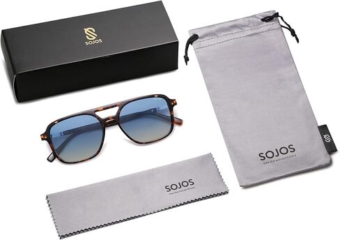 SOJOS Retro Aviator Sunglasses for Women Men,Trendy Rectangle Womens Mens Shades Sun Glasses SJ2202 in Saudi Arabia