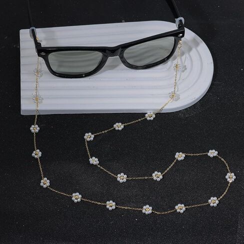 سلسلة نظارات نظارات شمسية من Lureen Crystal Crystal للنساء ، قلادة نظارات الحزام الشمسي حول الرقبة in Kuwait