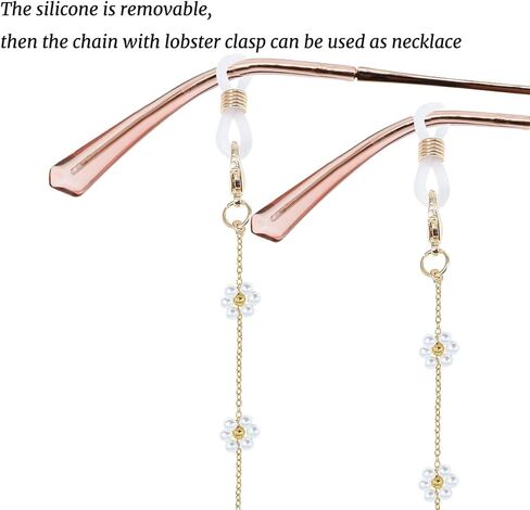 سلسلة نظارات نظارات شمسية من Lureen Crystal Crystal للنساء ، قلادة نظارات الحزام الشمسي حول الرقبة in Kuwait