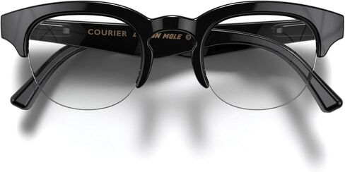 LONDON MOLE® Courier Fashion Glasses | Clear lens Zeros | Vintage browline frames | Unisex Fit | Spring Hinges in Saudi Arabia