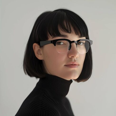 LONDON MOLE® Courier Fashion Glasses | Clear lens Zeros | Vintage browline frames | Unisex Fit | Spring Hinges in Saudi Arabia