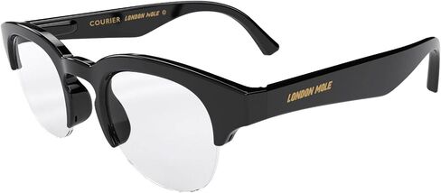 LONDON MOLE® Courier Fashion Glasses | Clear lens Zeros | Vintage browline frames | Unisex Fit | Spring Hinges in Saudi Arabia