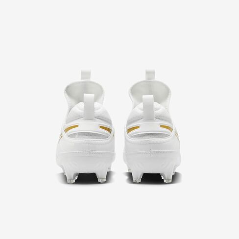 Nike Huarache 9 Varsity Lax Lacrosse Cleats (FD0090-100 ، الذهب الأبيض/الأبيض/المعدني) الحجم 10.5 in Saudi Arabia