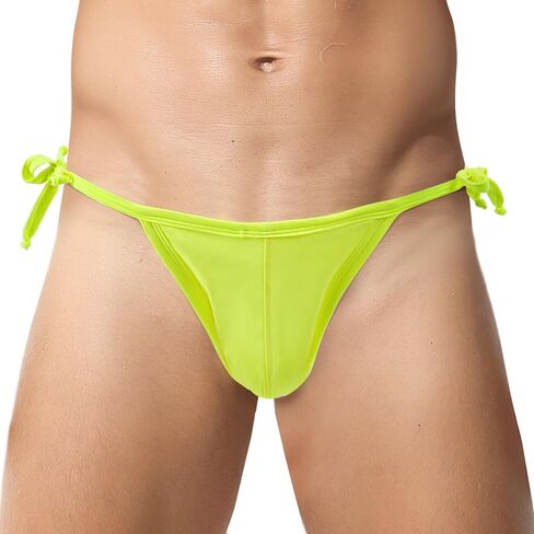 Men's String Tie Side Briefs Adjustable Bulge Pouch Bikini Briefs Underwear in Saudi Arabia