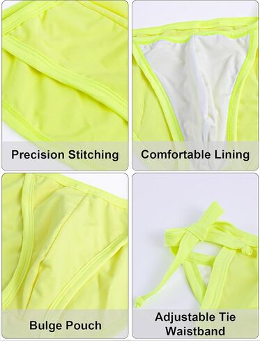 Men's String Tie Side Briefs Adjustable Bulge Pouch Bikini Briefs Underwear in Saudi Arabia
