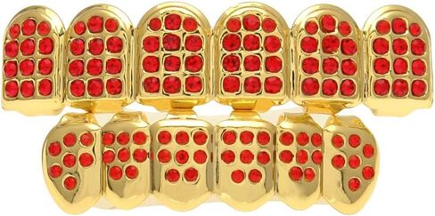 Love Andara 18K White Gold Plated Teath 6 أسنان أعلى مجموعة من الهيب هوب مجموعة Grillz in Saudi Arabia