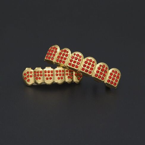 Love Andara 18K White Gold Plated Teath 6 أسنان أعلى مجموعة من الهيب هوب مجموعة Grillz in Saudi Arabia