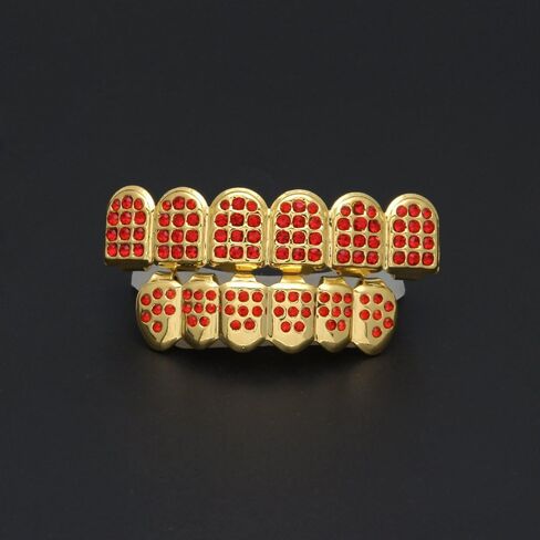 Love Andara 18K White Gold Plated Teath 6 أسنان أعلى مجموعة من الهيب هوب مجموعة Grillz in Saudi Arabia