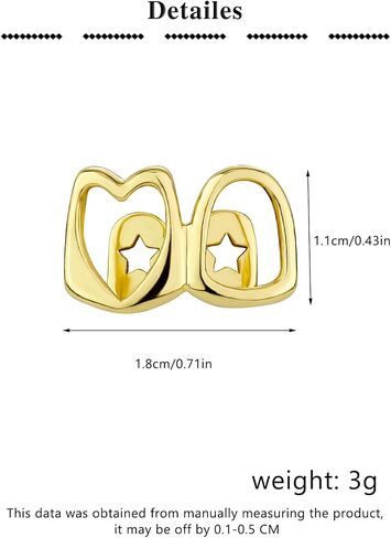 شوايات ذهبية Longita لأسنانك شوايات للنساء أسنان الرجال Gold Tooth Cap Grillz للنساء مجوهرات الأسنان الذهبية جوفاء in Saudi Arabia