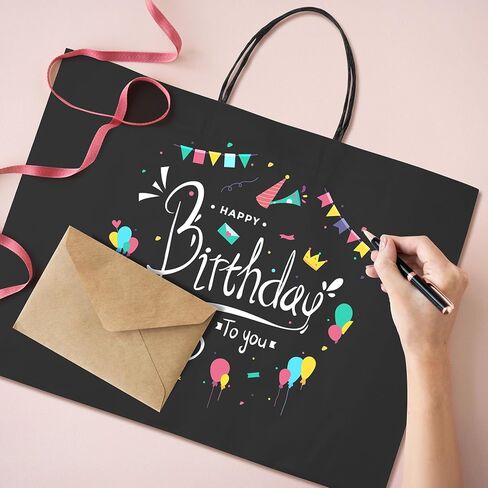 METRONIC Paper Gift Bags 10x5x13'' 100Pcs Brown Paper Bags with Handles Bulk, Kraft Paper Bags for Small Business, Birthday Wedding Party Favor Bags, Christmas Gift bags, Retail shopping Bags in Kuwait