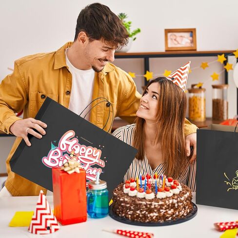 METRONIC Paper Gift Bags 10x5x13'' 100Pcs Brown Paper Bags with Handles Bulk, Kraft Paper Bags for Small Business, Birthday Wedding Party Favor Bags, Christmas Gift bags, Retail shopping Bags in Kuwait