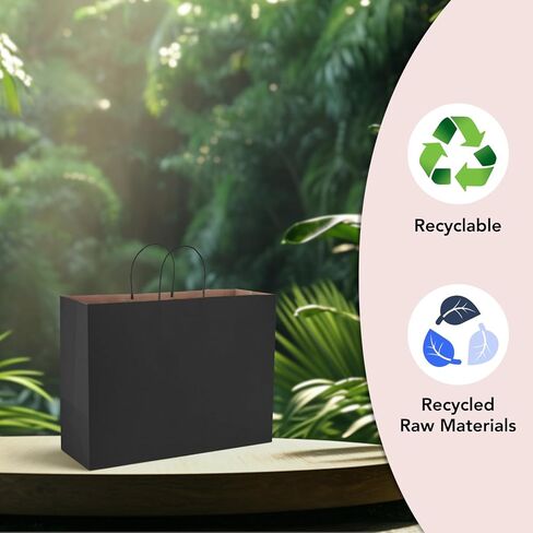 METRONIC Paper Gift Bags 10x5x13'' 100Pcs Brown Paper Bags with Handles Bulk, Kraft Paper Bags for Small Business, Birthday Wedding Party Favor Bags, Christmas Gift bags, Retail shopping Bags in Kuwait