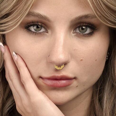 16g 8mm/10mm العنكبوت الخفافيش عنكبوت حلقات الحاجز الصافي ، حلقات أنف هالوين الصلب الجراحي ، الشفاه حلزونيات الغضروف من الأقراط in Saudi Arabia