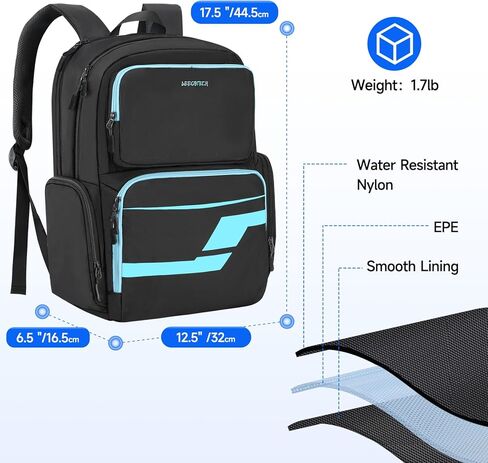 Deegotech Gaming Backpack for PS5, Protective Travel Carrying Case Bag Compatible with Playstation 5 Console Game Storage Bag with Multiple Pockets for PS5 Disc/Game Cards/Laptop Tech Gifts for Men in Kuwait