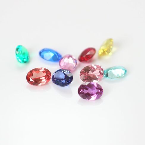 مختبر نمت من الياقوت ياقوت إينالد إينال ياج الأحجار الكريهة البيضاوي 5x7mm و 10 ألوان بطاقة الألوان in Kuwait