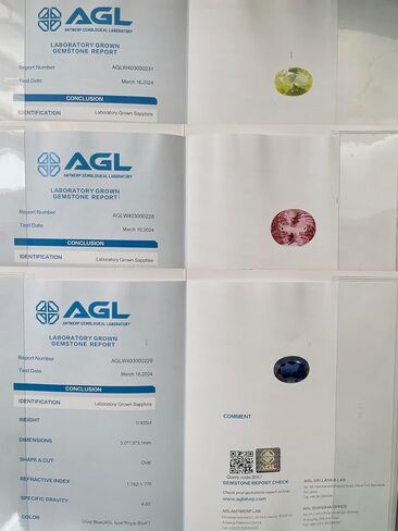 مختبر نمت من الياقوت ياقوت إينالد إينال ياج الأحجار الكريهة البيضاوي 5x7mm و 10 ألوان بطاقة الألوان in Kuwait
