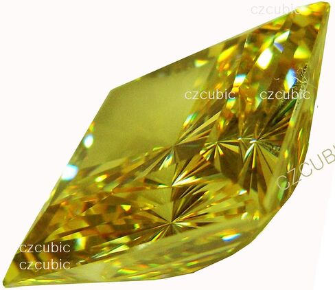 12 X 12 MM / 9.50 CTS Yellow Cubic Zirconia Super Quality Loose Square Stone 7 Star U.S.A Shipper in Saudi Arabia