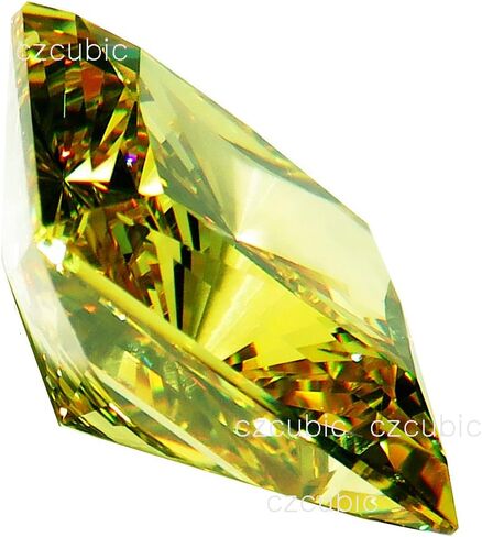 12 X 12 MM / 9.50 CTS Yellow Cubic Zirconia Super Quality Loose Square Stone 7 Star U.S.A Shipper in Saudi Arabia