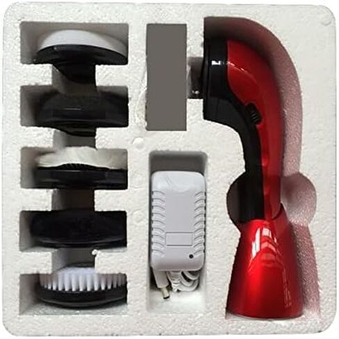 Mini Electric Household Shoe Polisher, Portable Leather Polishing Equipment, Automatic Cleaning Machine, Hand-Held Shoe Polisher Kit for Men and Women, Leather Care Kit,Red in Saudi Arabia