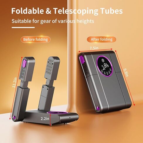 Telescopic shoe dryer, telescopic shoe drying machine, silent operation, timer function, eliminates odor and moisture from work boots and gloves in Kuwait