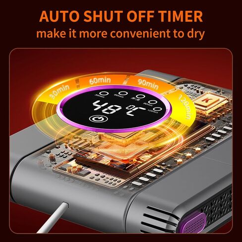 Telescopic shoe dryer, telescopic shoe drying machine, silent operation, timer function, eliminates odor and moisture from work boots and gloves in Kuwait