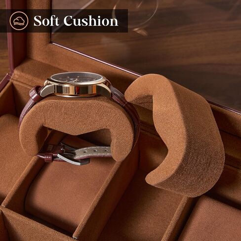 Procase Watch Case ، 8 Slot Mens Watch Box Holder Organizer With Lid Glass ، و Display Watches Case ، ومربع مجوهرات للرجال مع درج ، وهدايا عيد ميلاد للرجال للنساء -8 ، فتحة إسبرسو in Kuwait