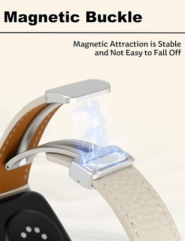 نطاق ساعة مراقبة مغناطيسية جلدية متوافقة مع Apple Watch 46mm 45mm 44mm 42mm 41mm 40mm 40mm 38mm ، حزام بديل مصمم الحبوب العلوي للنساء Men iWatch Series 10/9/8/7/6/5/4/3/2/1/se/se/ultra 2 in Saudi Arabia